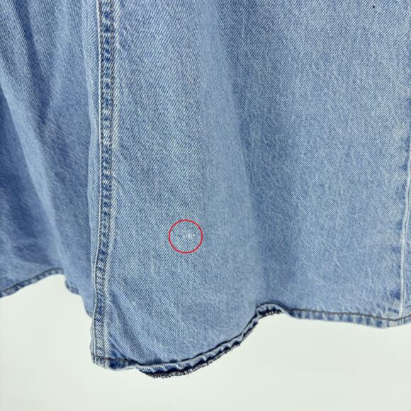 Levi's Fit and Flare Denim Midi Skirt 34 Blue Jean High Rise Capsule Wardrobe - Picture 7 of 10